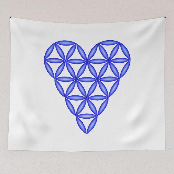 Item preview, Sacred Heart of Life 3D D-Blue designed and sold by iSacredGeometry.