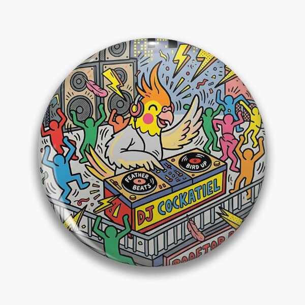 Item preview, Cockatiel DJ designed and sold by PictoVibe.