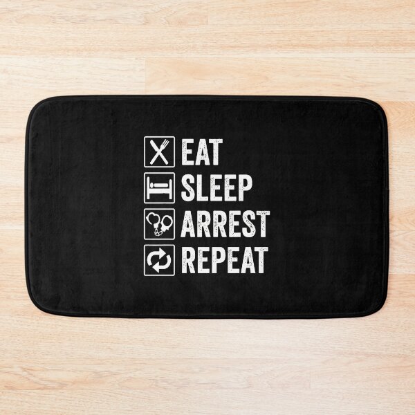 Item preview, Eat Sleep Arrest Repeat Graphic Checklist designed and sold by beamanqekusko.