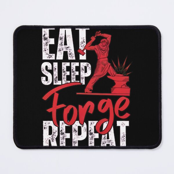 Item preview, Eat Sleep Heat Beat Repeat Blacksmith Anvil Hammer designed and sold by pankecibolay.