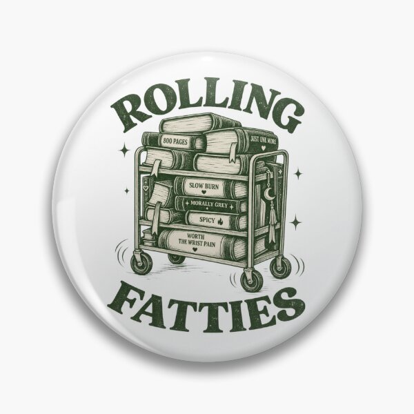 Item preview, Rolling Fatties | Funny Bookish TBR Cart Design designed and sold by RaeaSunShineDesigns.