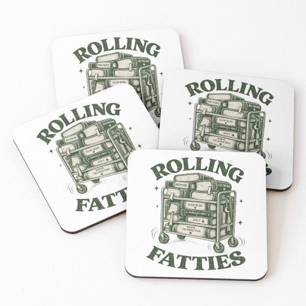 Item preview, Rolling Fatties | Funny Bookish TBR Cart Design designed and sold by RaeaSunShineDesigns.