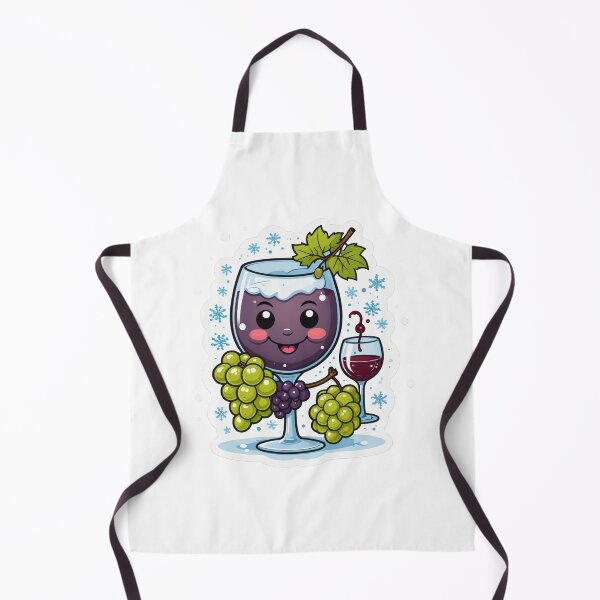 Item preview, Cute Wine Glass Character with Grapes Winter Holiday Style – Wine lover gift designed and sold by michallechowicz.