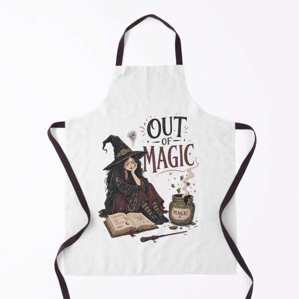 Item preview, Out of Magic – Funny Witch Halloween Dark Humor Design designed and sold by CalmDownZone ⭐️⭐️⭐️⭐️⭐️.