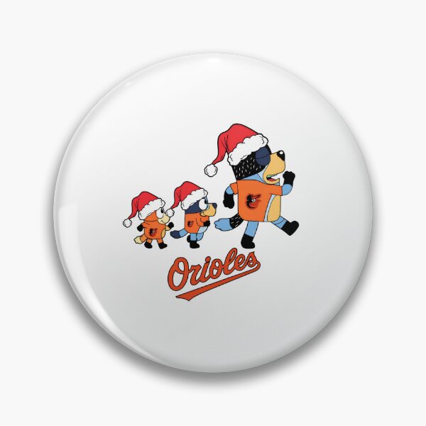 Item preview, Bluey Characters in Santa Hats and Orioles  designed and sold by Odd-Rainbow-Ink.