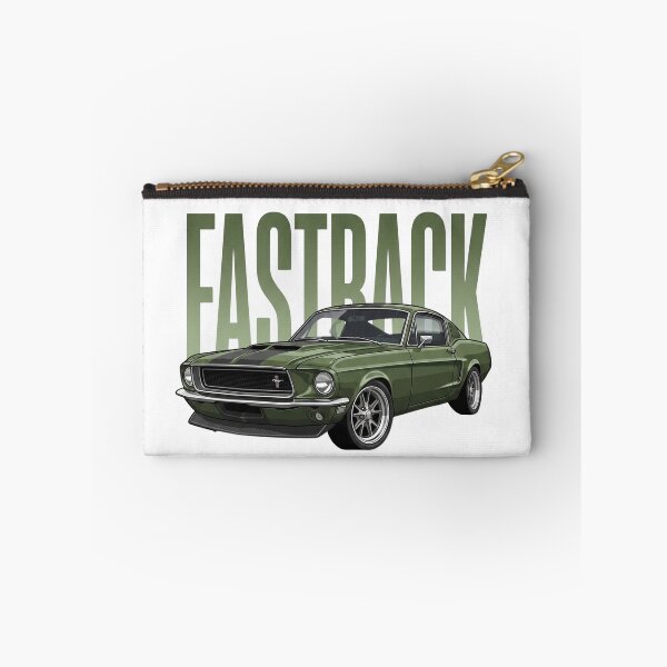 Item preview, Dark Green 1968 Ford Mustang Fastback Classic Muscle Car Vector Art designed and sold by Motorline44.
