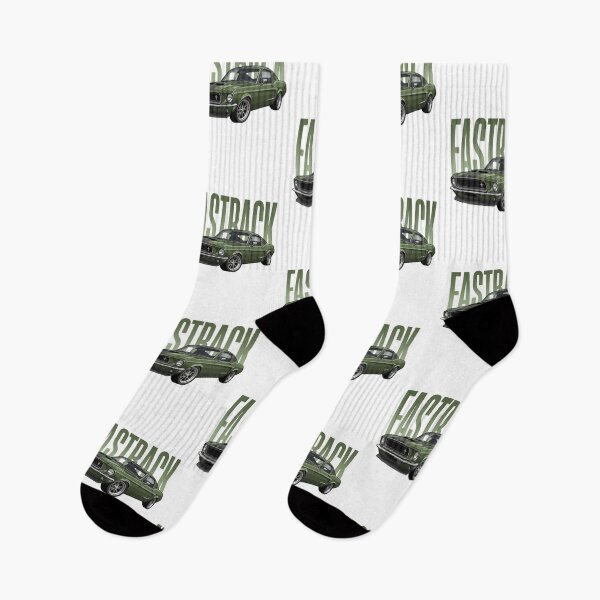 Item preview, Dark Green 1968 Ford Mustang Fastback Classic Muscle Car Vector Art designed and sold by Motorline44.