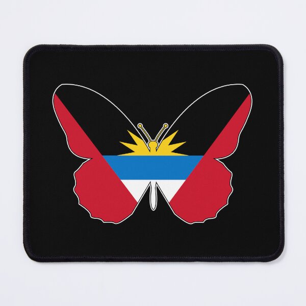 Item preview, Butterfly Flag of Antigua and Barbuda designed and sold by wickedcartoons.