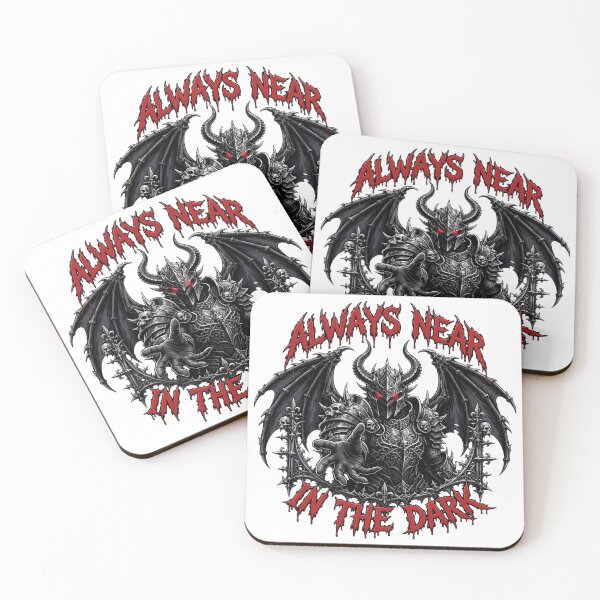 Item preview, Always Near In The Dark - Horned Shadow Knight Gothic Art designed and sold by VYBE DARK Studio.