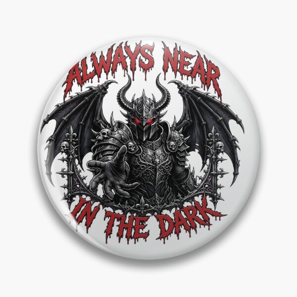 Item preview, Always Near In The Dark - Horned Shadow Knight Gothic Art designed and sold by VYBE DARK Studio.