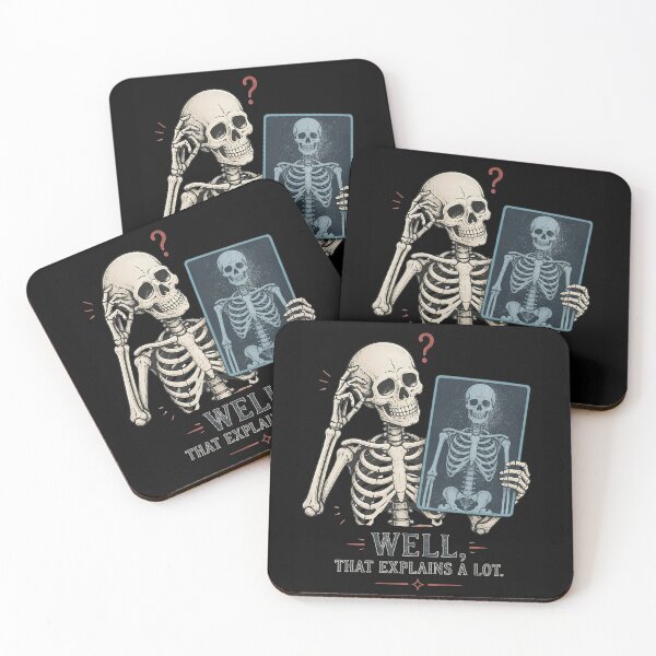 Item preview, Well, That Explains a Lot – Funny Skeleton X-Ray Halloween designed and sold by CalmDownZone ⭐️⭐️⭐️⭐️⭐️.
