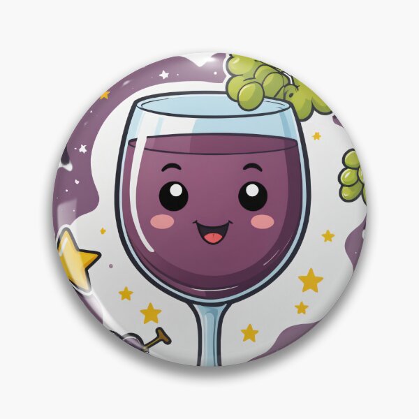 Item preview, Cute Wine Glass Character with Grapes Galaxy Space Style – Wine lover gift designed and sold by michallechowicz.