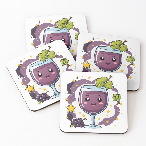 Item preview, Cute Wine Glass Character with Grapes Galaxy Space Style – Wine lover gift designed and sold by michallechowicz.