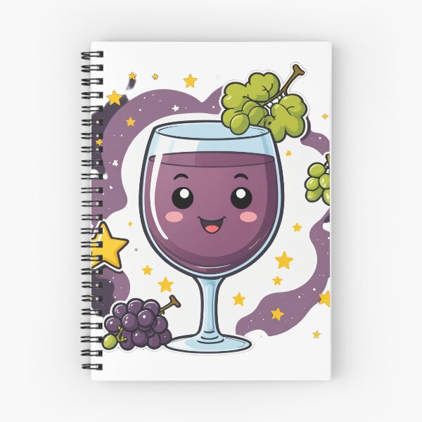 Item preview, Cute Wine Glass Character with Grapes Galaxy Space Style – Wine lover gift designed and sold by michallechowicz.