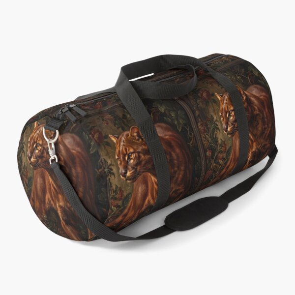 Item preview, Majestic Jaguarundi Prowling in Dark Botanical Garden designed and sold by Real Beast Art.