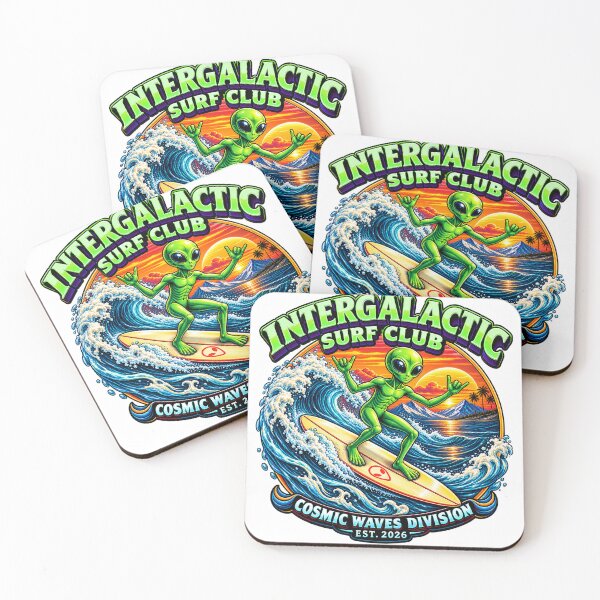 Item preview, Cosmic Alien Surfer Tropical Wave Graphic designed and sold by Lock_Design.