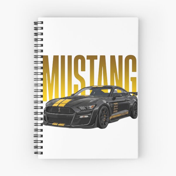Item preview, Black Shelby Mustang GT500 Gold Stripes Supercharged V8 Vector Art designed and sold by Motorline44.