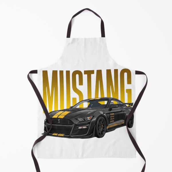 Item preview, Black Shelby Mustang GT500 Gold Stripes Supercharged V8 Vector Art designed and sold by Motorline44.