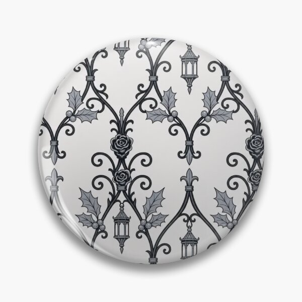 Item preview, Gothmas Wrought Iron Holly Trellis | Cathedral Gothic Christmas Repeat Pattern designed and sold by StickyGuys.