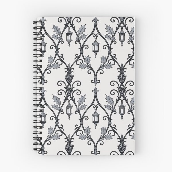 Item preview, Gothmas Wrought Iron Holly Trellis | Cathedral Gothic Christmas Repeat Pattern designed and sold by StickyGuys.