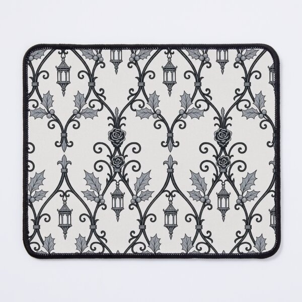 Item preview, Gothmas Wrought Iron Holly Trellis | Cathedral Gothic Christmas Repeat Pattern designed and sold by StickyGuys.