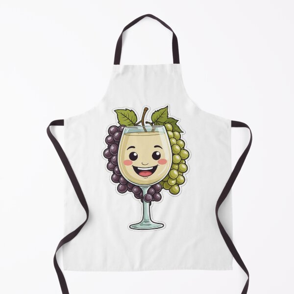 Item preview, Cute Wine Glass Character with Grapes Vintage 70s Style – Wine lover gift designed and sold by michallechowicz.