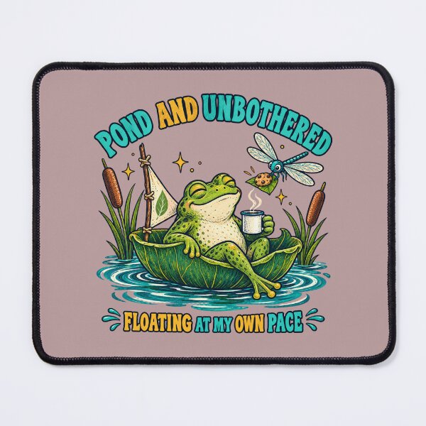 Item preview, Pond and Unbothered – Funny Relaxing Frog designed and sold by NinaCreator.