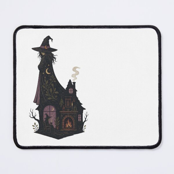 Item preview, Haunted Witch House – Dark Gothic Halloween Illustration designed and sold by CalmDownZone ⭐️⭐️⭐️⭐️⭐️.