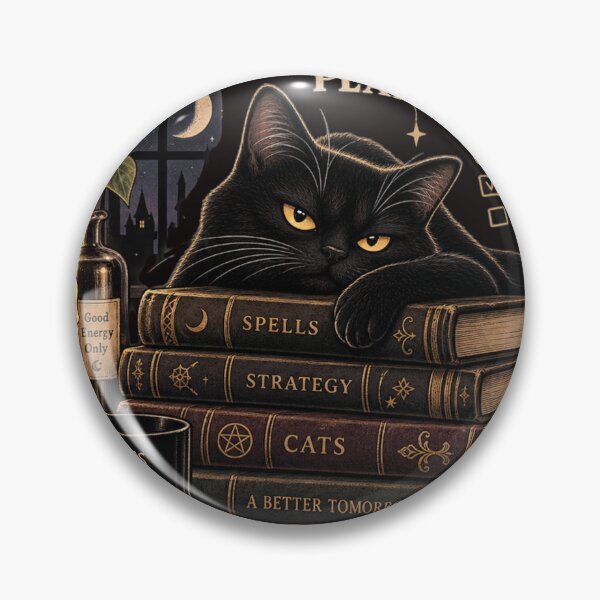 Item preview, Funny Black Cat With Big Plans designed and sold by PopNInk.
