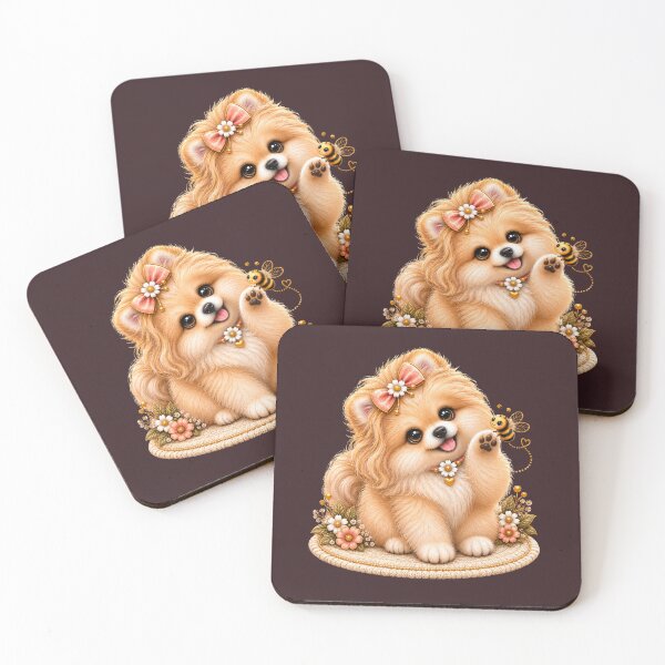 Item preview, Cute Pomeranian & Bee – Adorable Floral Dog Lover Design designed and sold by HO•Designs.