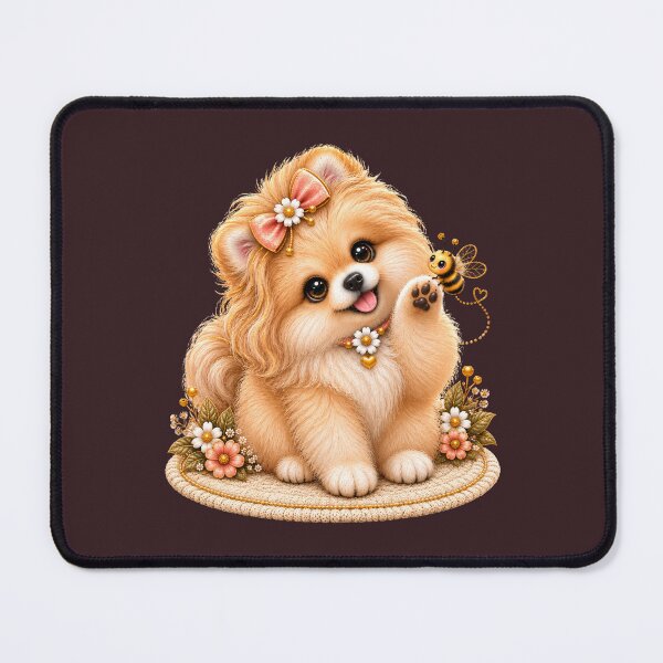 Item preview, Cute Pomeranian & Bee – Adorable Floral Dog Lover Design designed and sold by HO•Designs.