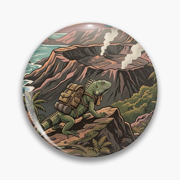 Item preview, Green Iguana Volcano Explorer designed and sold by PictoVibe.