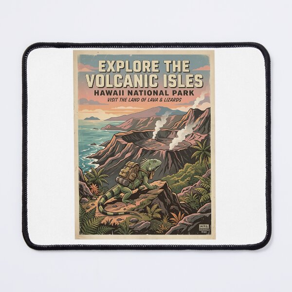 Item preview, Green Iguana Volcano Explorer designed and sold by PictoVibe.