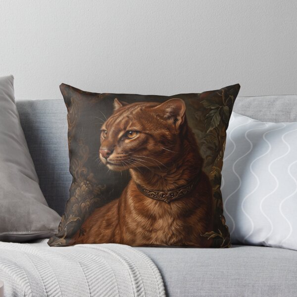 Item preview, Noble Jaguarundi Portrait with Antique Bronze Collar designed and sold by Real Beast Art.