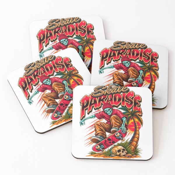 Item preview, Skeleton Skateboarder Tropical Sunset Adventure designed and sold by Lock_Design.