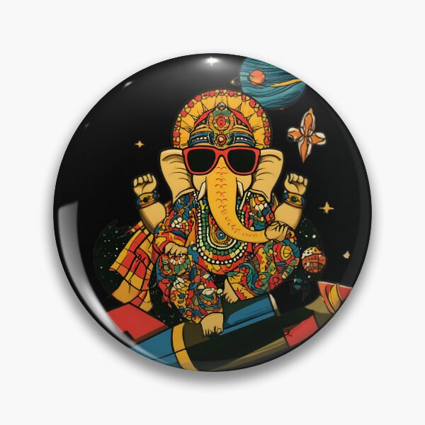 Item preview, Cool Elephant Blessing Pose Space Rocket Pants Colorful Pop Art designed and sold by PANNARUK THAILAND.