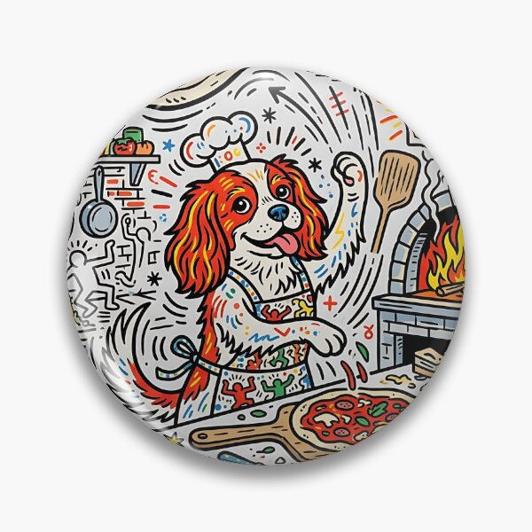 Item preview, Cavalier King Charles Pizza Chef designed and sold by PictoVibe.
