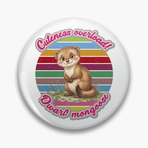Item preview, Cute Dwarf mongoose -introvert otter animal lover vintage retro design- designed and sold by LOVEARTDESIGN.
