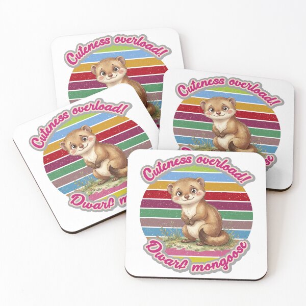 Item preview, Cute Dwarf mongoose -introvert otter animal lover vintage retro design- designed and sold by LOVEARTDESIGN.