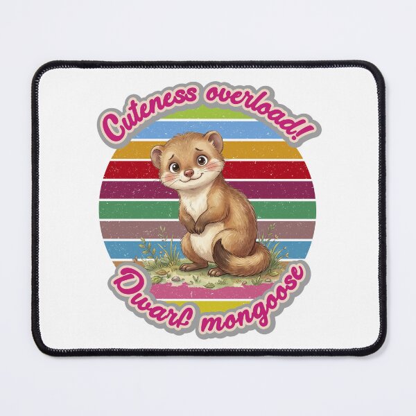 Item preview, Cute Dwarf mongoose -introvert otter animal lover vintage retro design- designed and sold by LOVEARTDESIGN.