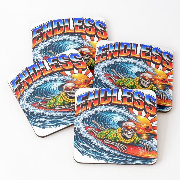 Item preview, Skeleton Surfer Tropical Sunset Wave designed and sold by Lock_Design.