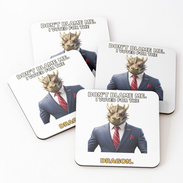 Item preview, Don’t Blame Me, I Voted for the Dragon – Fantasy Political Parody designed and sold by Mirgonhood.
