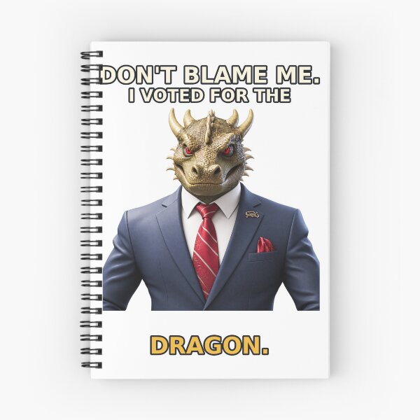 Item preview, Don’t Blame Me, I Voted for the Dragon – Fantasy Political Parody designed and sold by Mirgonhood.