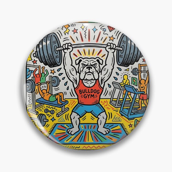 Item preview, English Bulldog Weightlifter designed and sold by PictoVibe.