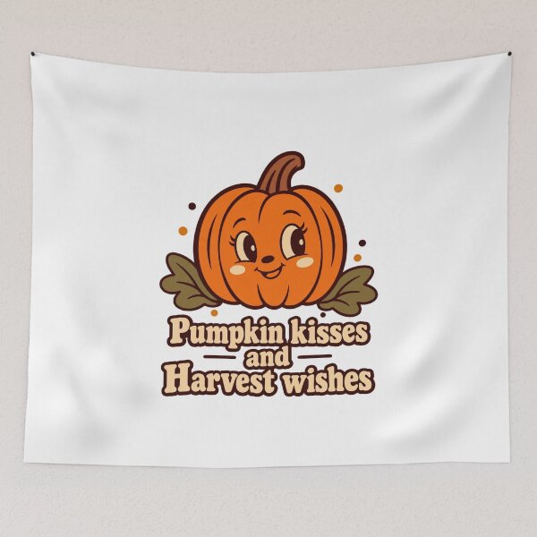 Item preview, Pumpkin kisses and Harvest wishes   designed and sold by LuveraxArt.