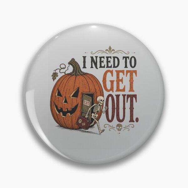 Item preview, I Need to Get Out – Funny Halloween Pumpkin Escape Design designed and sold by CalmDownZone ⭐️⭐️⭐️⭐️⭐️.