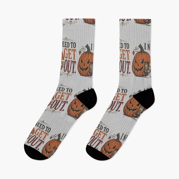 Item preview, I Need to Get Out – Funny Halloween Pumpkin Escape Design designed and sold by CalmDownZone ⭐️⭐️⭐️⭐️⭐️.