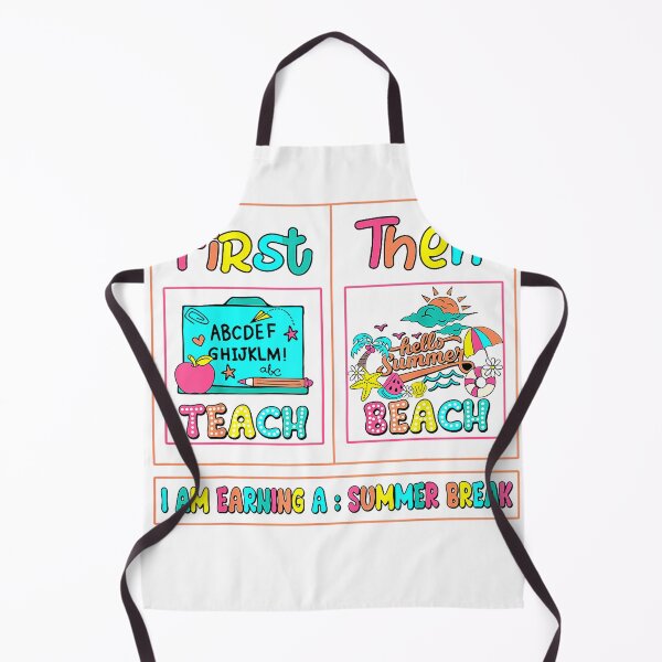 Item preview, First Teach Then Beach I Am Earning A Summer Break Teachers T-Shirt designed and sold by SAK7.
