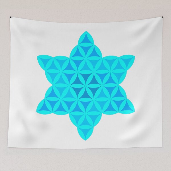 Item preview, Sacred Star of Life, inverse 02/2D, Cyan  designed and sold by iSacredGeometry.