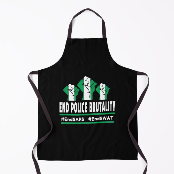 Item preview, End Police Brutality Fist Nigeria Flag Protest Slogan designed and sold by byrnexhakoni.